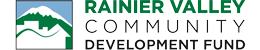 Logo for the Rainier Valley Community Development Fund featuring a stylized mountain icon.